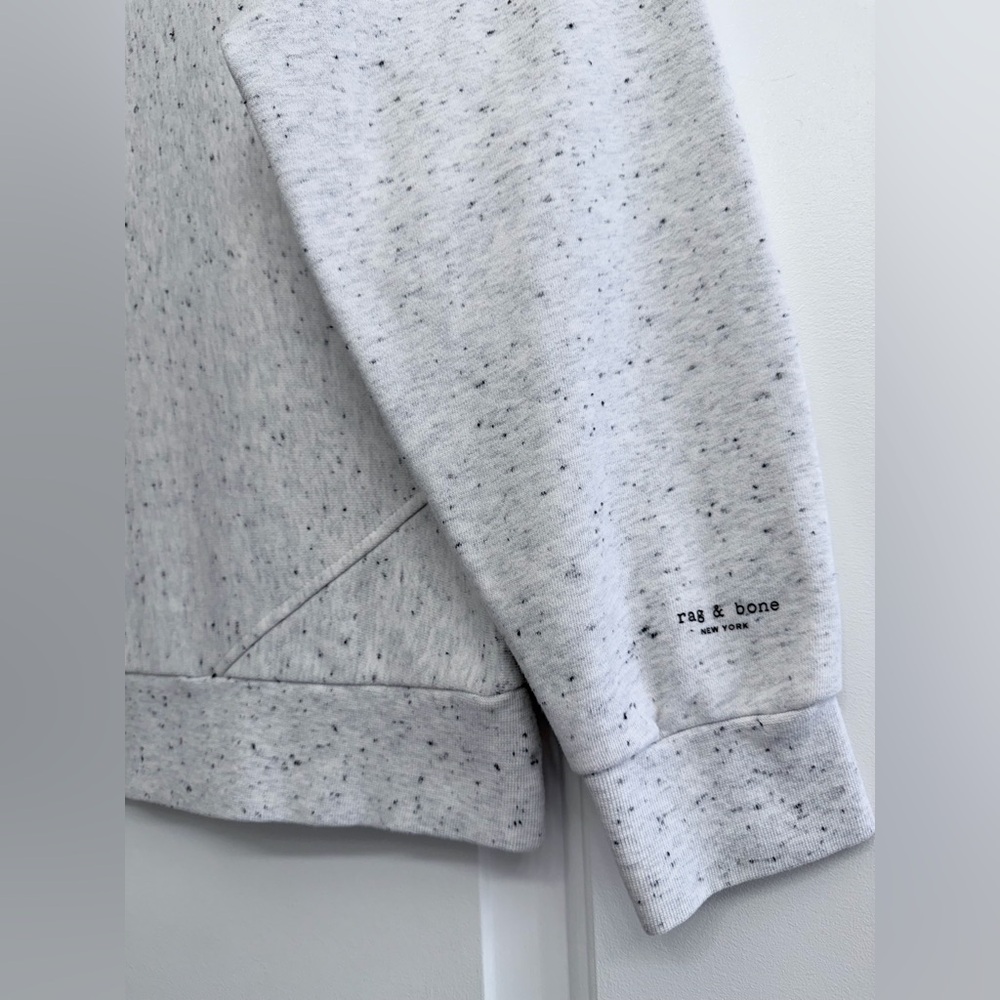 rag & bone City Sweatshirt in light gray speckled “nep” pattern - Picture 5 of 6